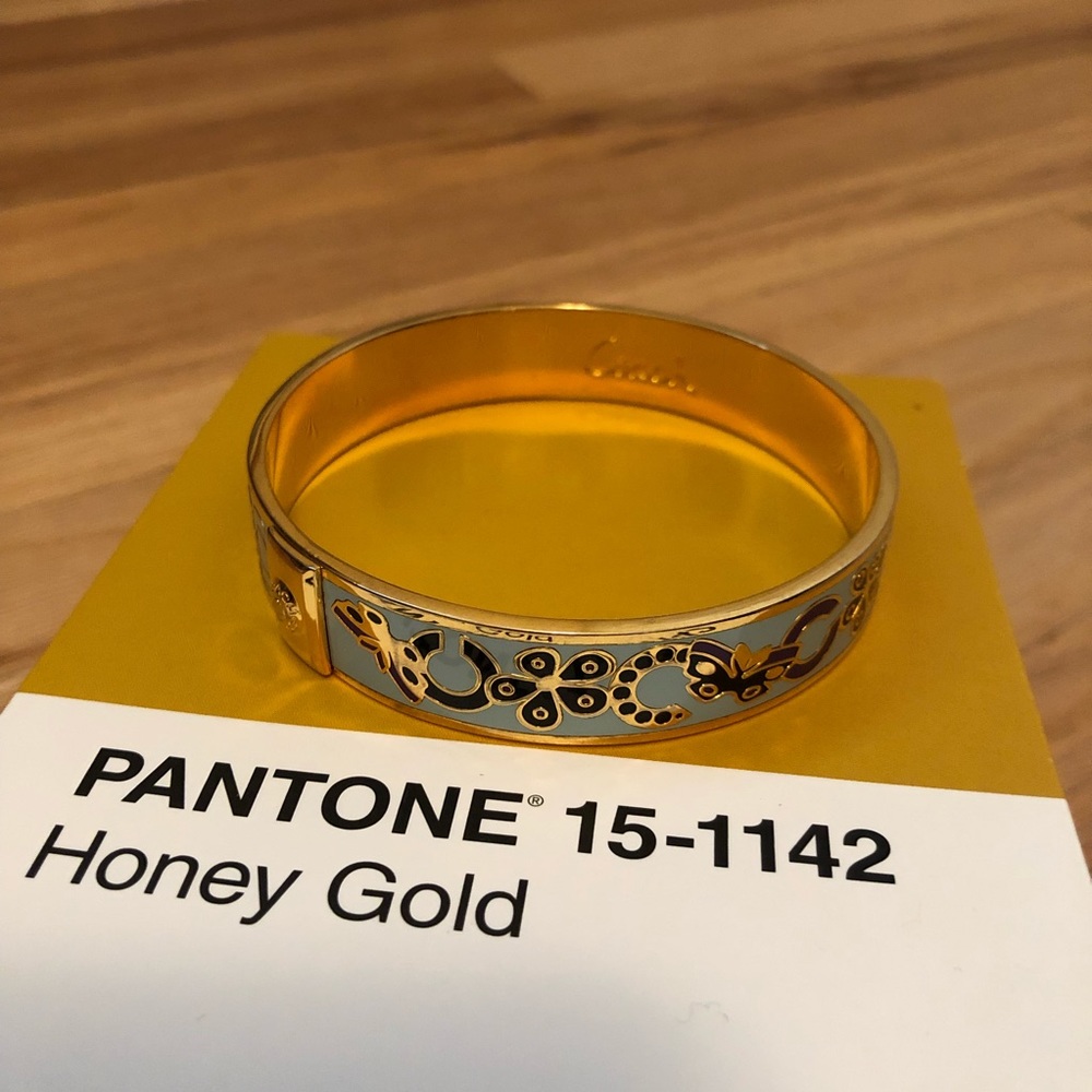 Blue Coach butterfly bangle